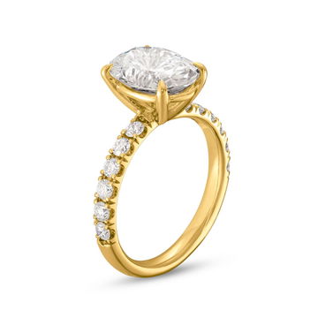 Classic Diamond Engagement Setting by C. Gonshor In Yellow Gold 14K