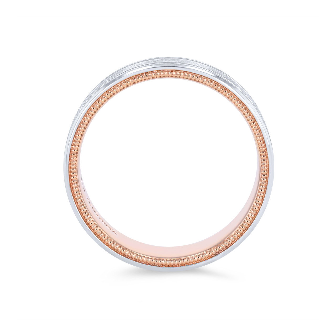 Verragio Two Tone Lined Wedding Band 2