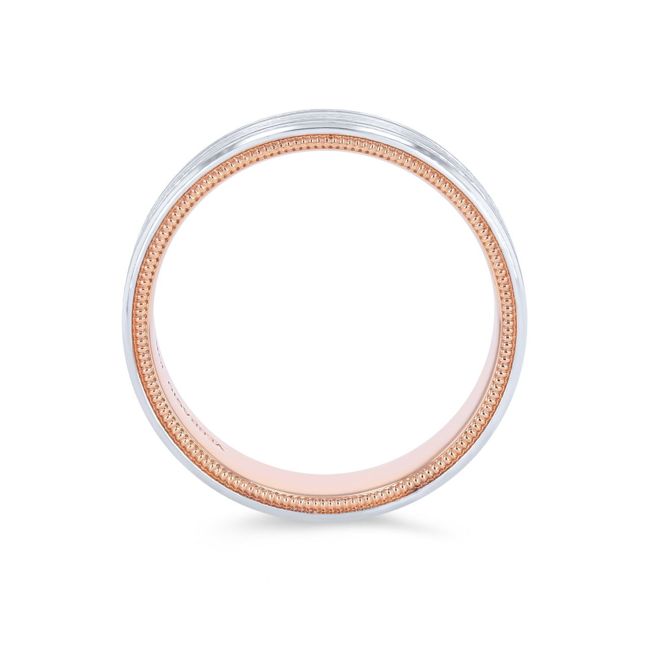 Verragio Two Tone Lined Wedding Band