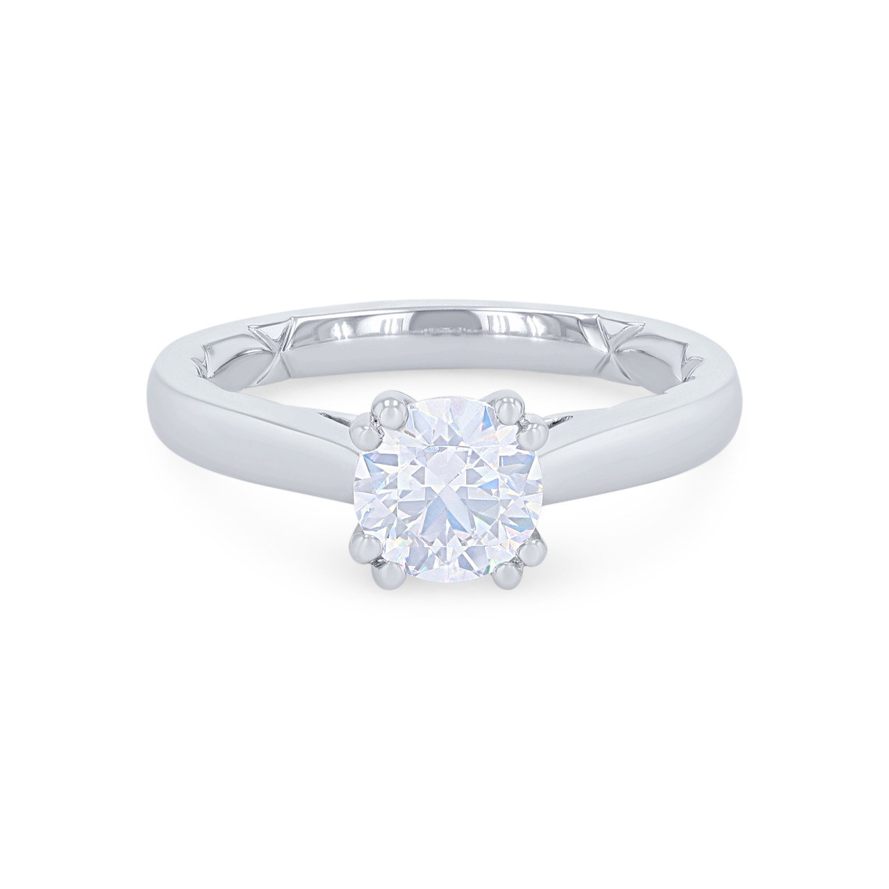 A. Jaffe Solitaire Cathedral Double Prong Engagement Setting 0