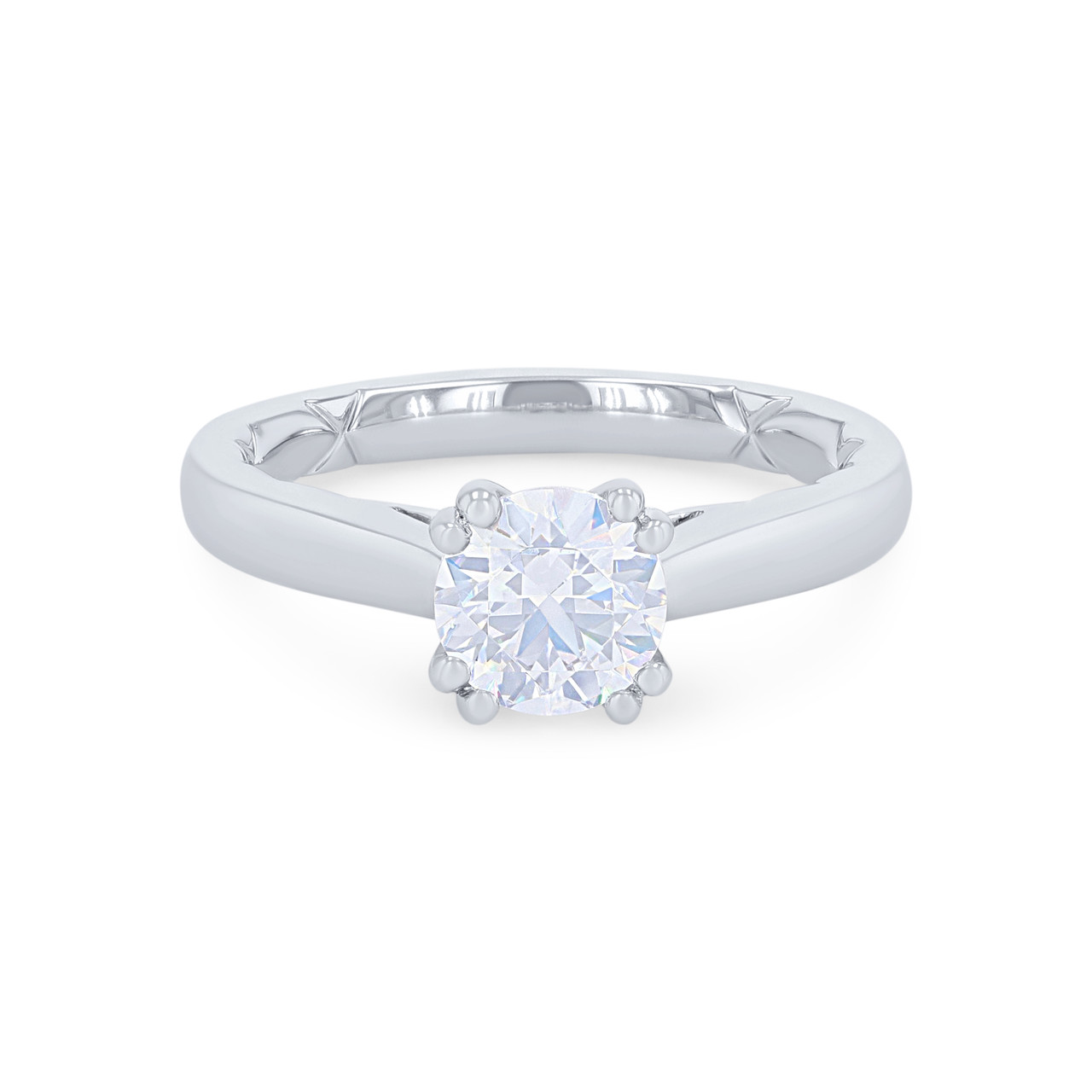 A. Jaffe Solitaire Cathedral Double Prong Engagement Setting 0