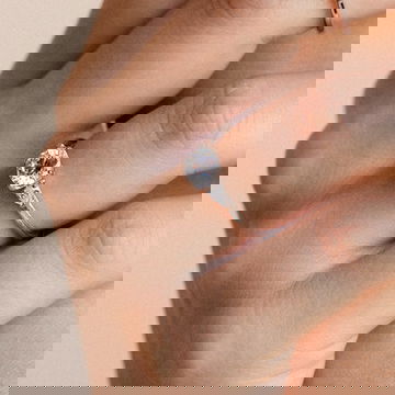 Kirk Kara Stella Three Stone Pear Diamond Engagement Setting