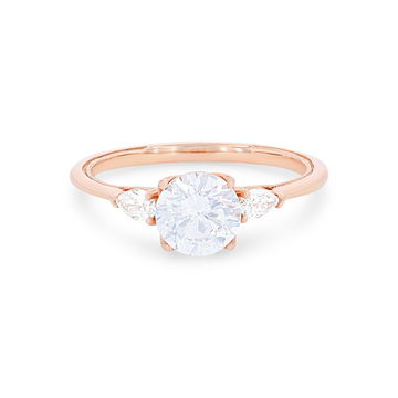 Kirk Kara Stella Three Stone Pear Diamond Engagement Setting In Yellow Gold 14K