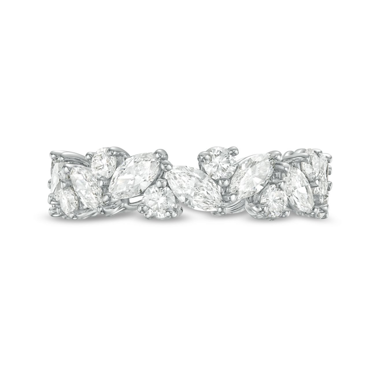Marquise and Round Diamond Eternity Wedding Band by C. Gonshor 0