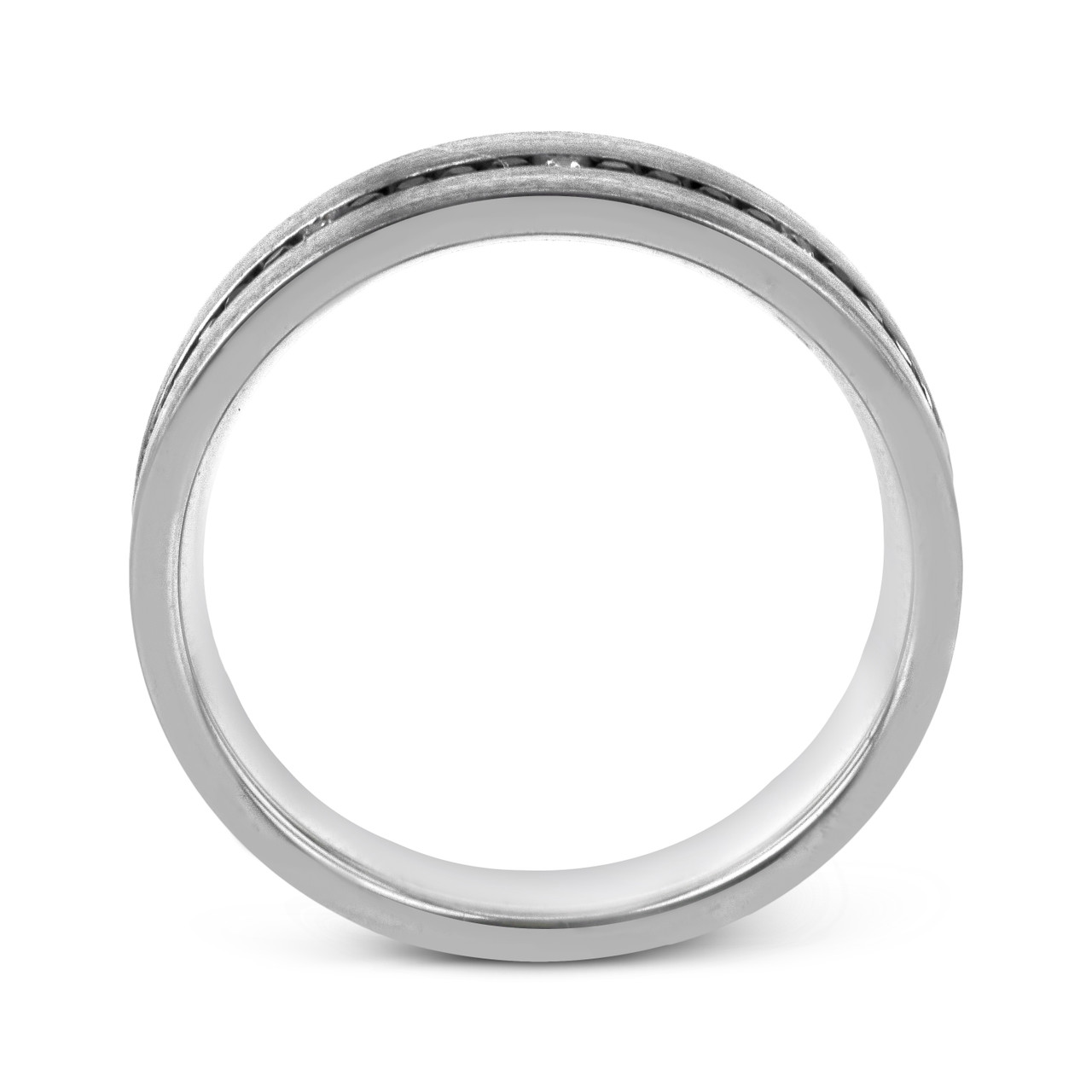 Simon G. Black and White Diamond Wedding Band 2