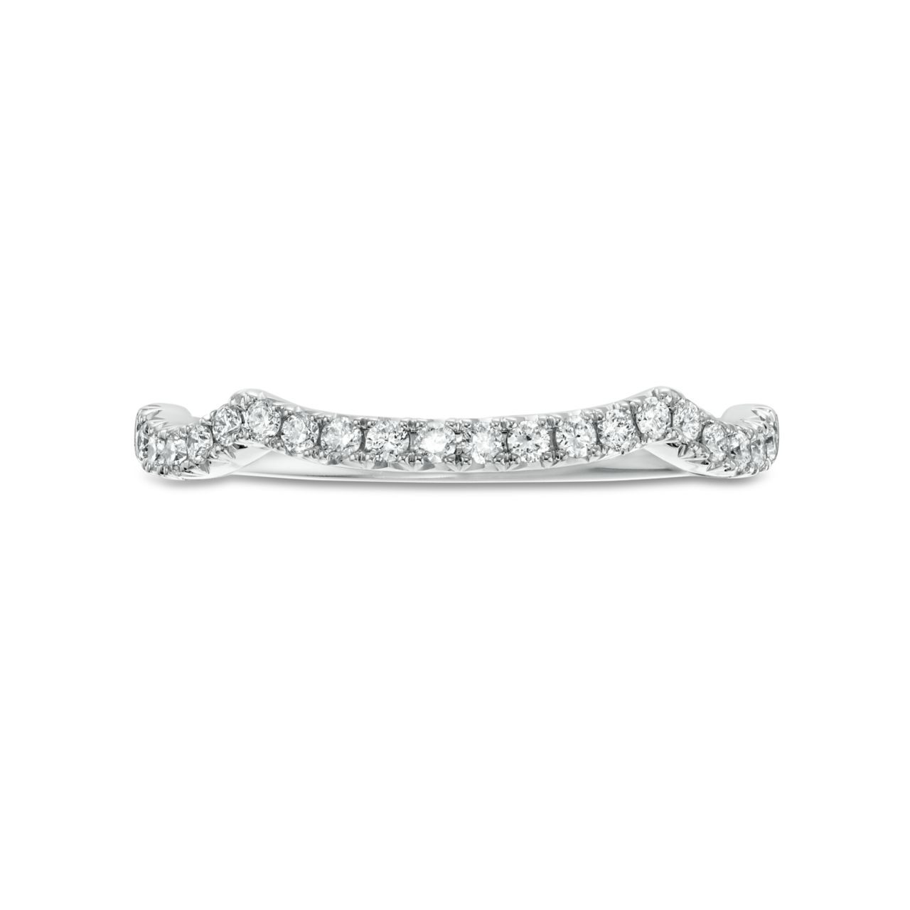Contour Diamond Wedding Band by Adorette