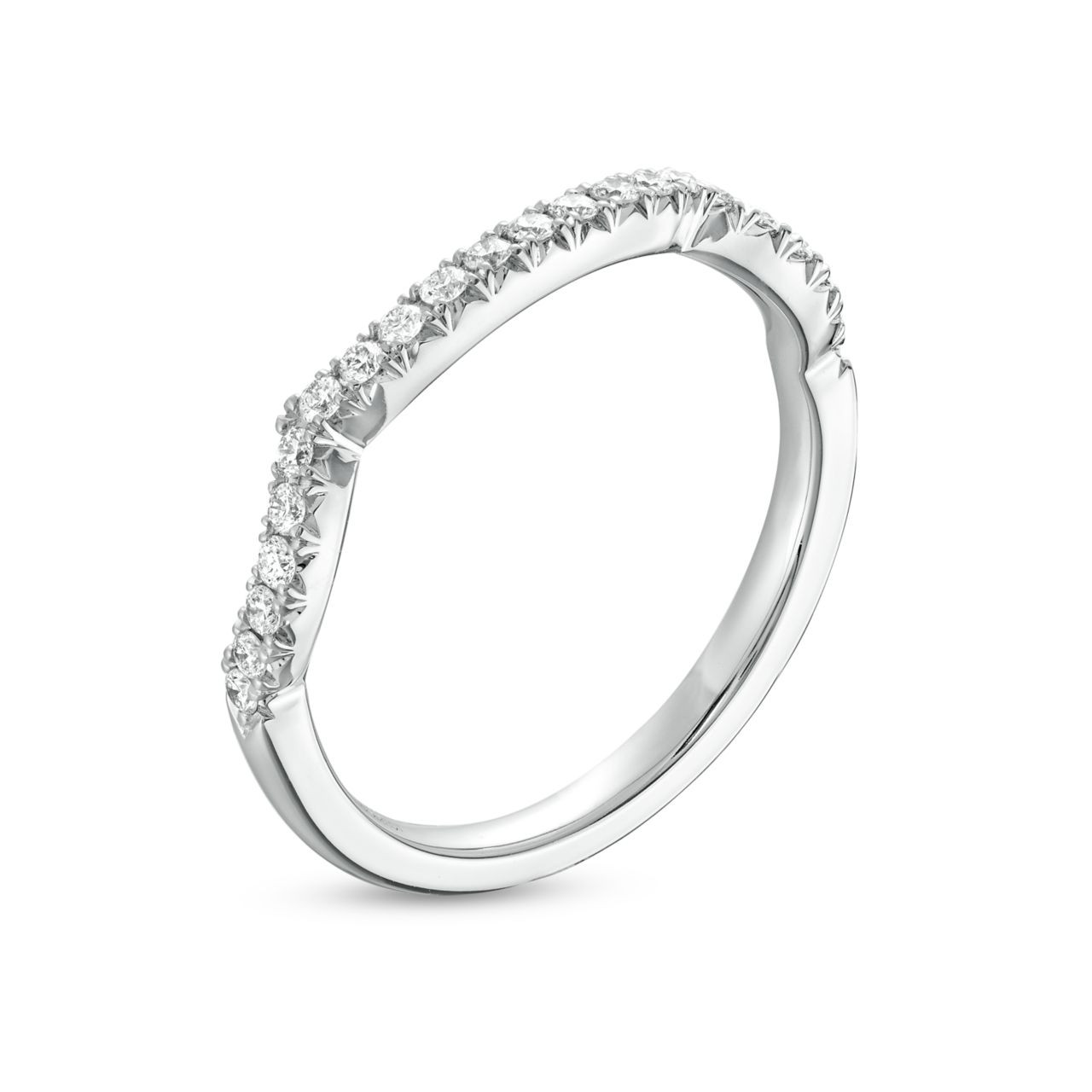 Contour Diamond Wedding Band by Adorette