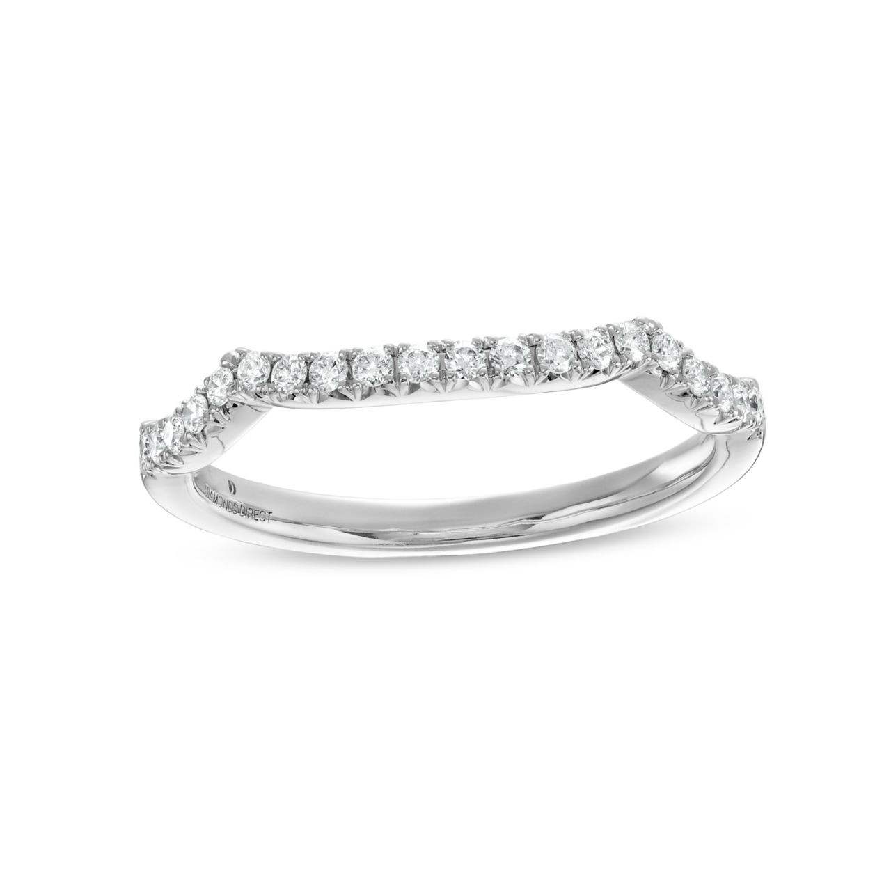 Contour Diamond Wedding Band by Adorette