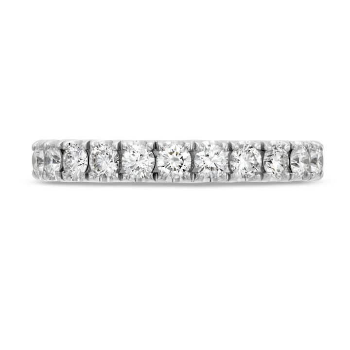 Platinum Simon G. Three Sided Diamond Wedding Band