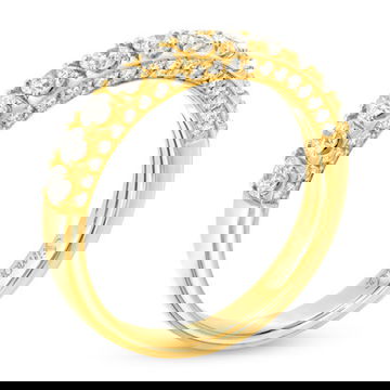 Simon G. Three Sided Diamond Wedding Band