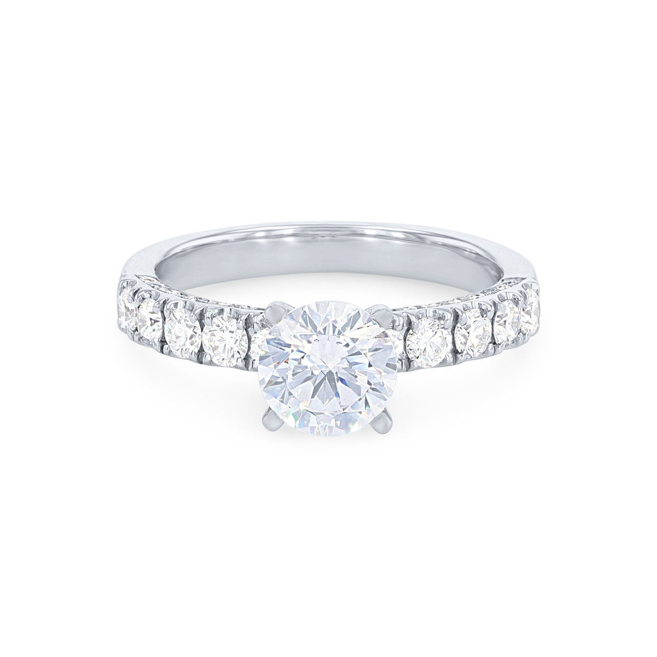 Simon G. Three Sided Diamond Engagement Setting