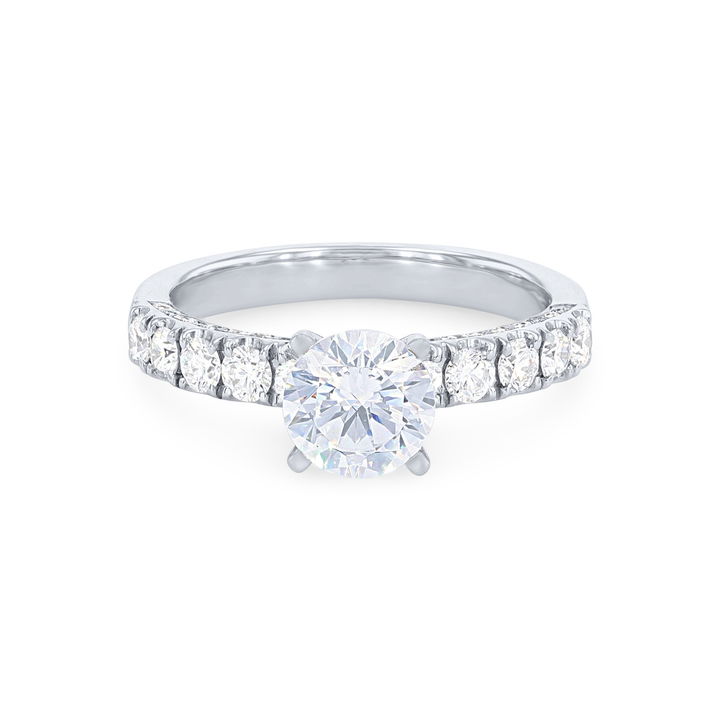 Simon G. Three Sided Diamond Engagement Setting In Rose Gold 18K
