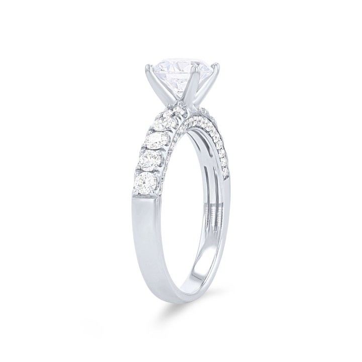 Simon G. Three Sided Diamond Engagement Setting In Rose Gold 18K