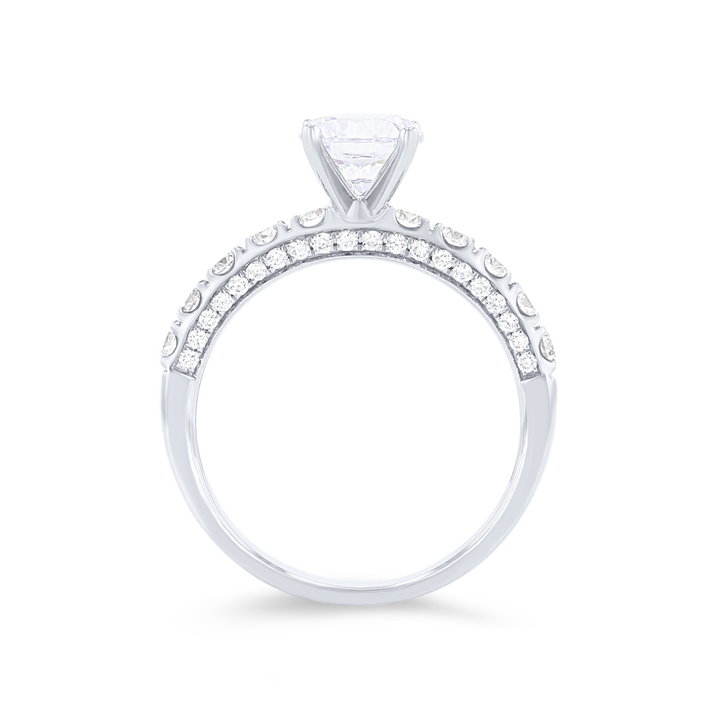 Simon G. Three Sided Diamond Engagement Setting In Rose Gold 18K