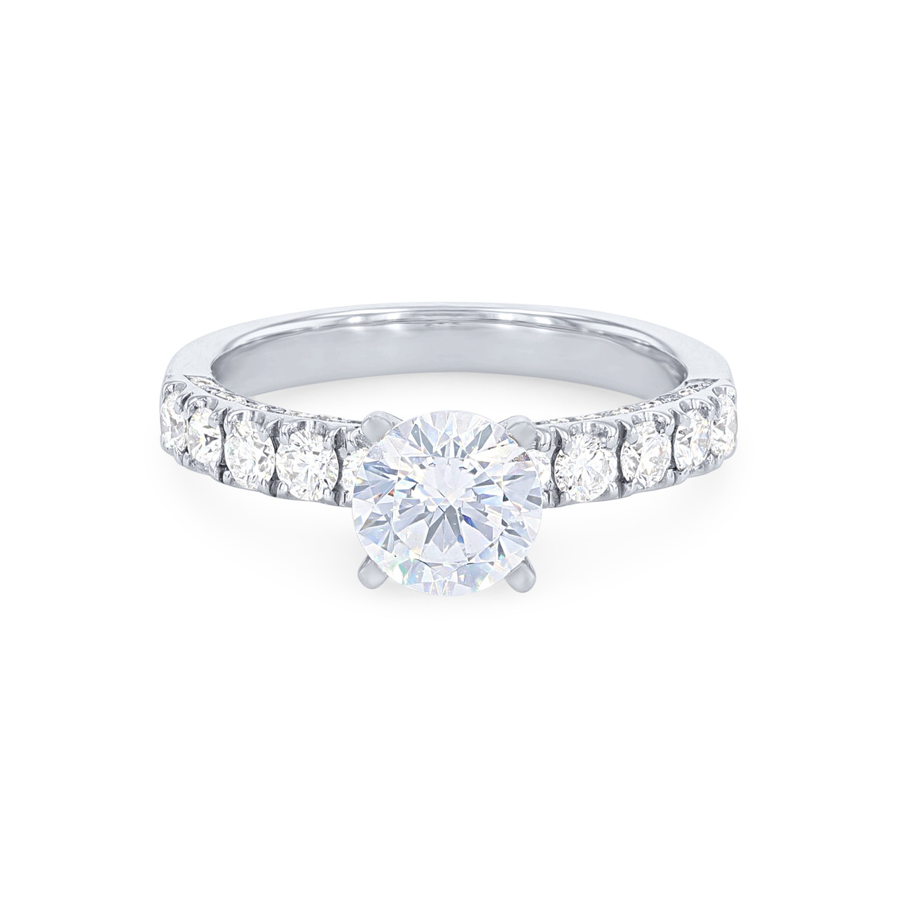 Simon G. Three Sided Diamond Engagement Setting 0