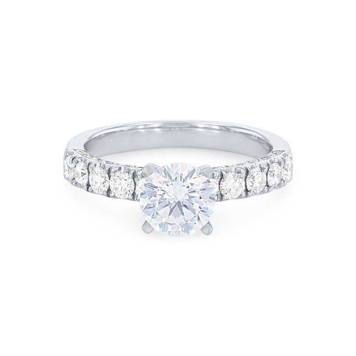 Simon G. Three Sided Diamond Engagement Setting In Rose Gold 18K