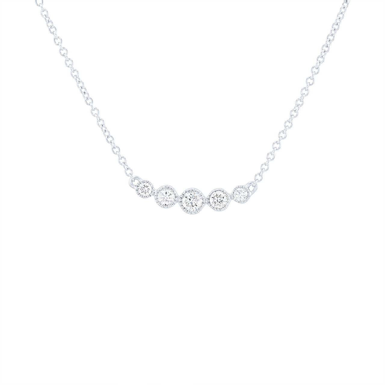 Bezel Milgrain Diamond Pendant