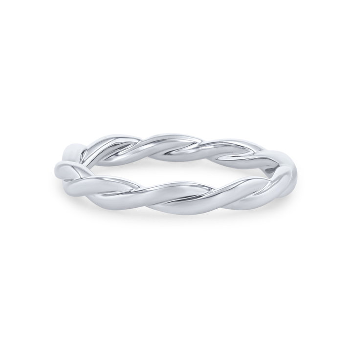 Twist Wedding Band In White Gold 14K
