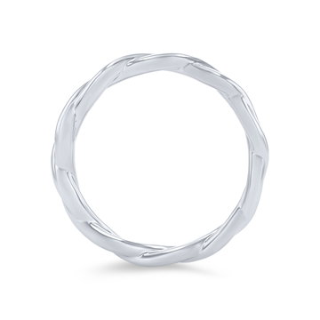 Twist Wedding Band In White Gold 14K