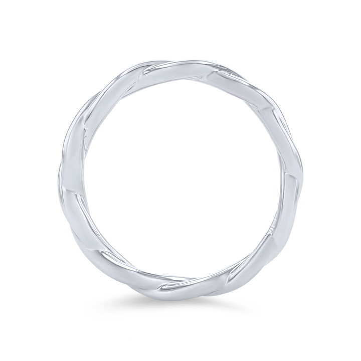 Twist Wedding Band In White Gold 14K