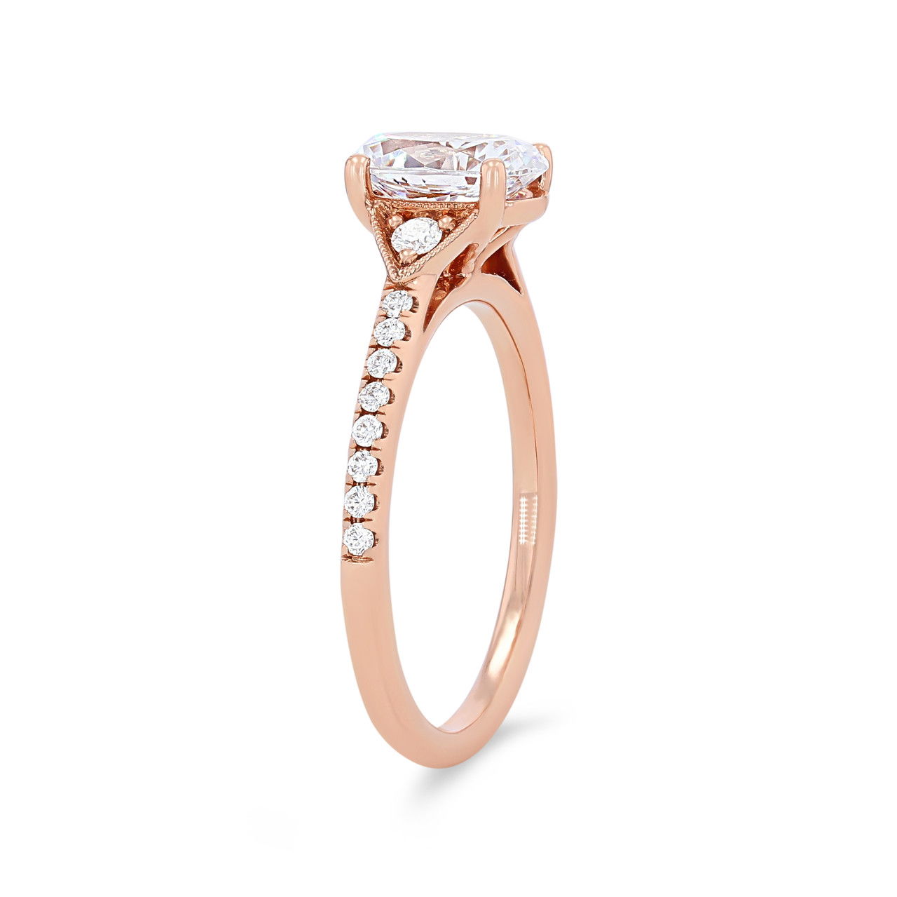 Milgrain Diamond Engagement Setting