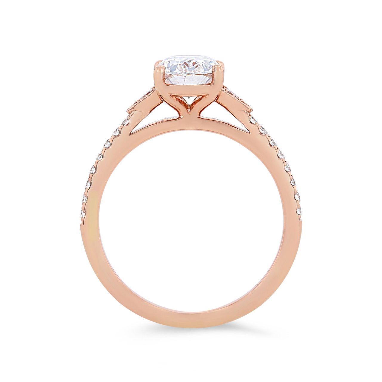 Milgrain Diamond Engagement Setting