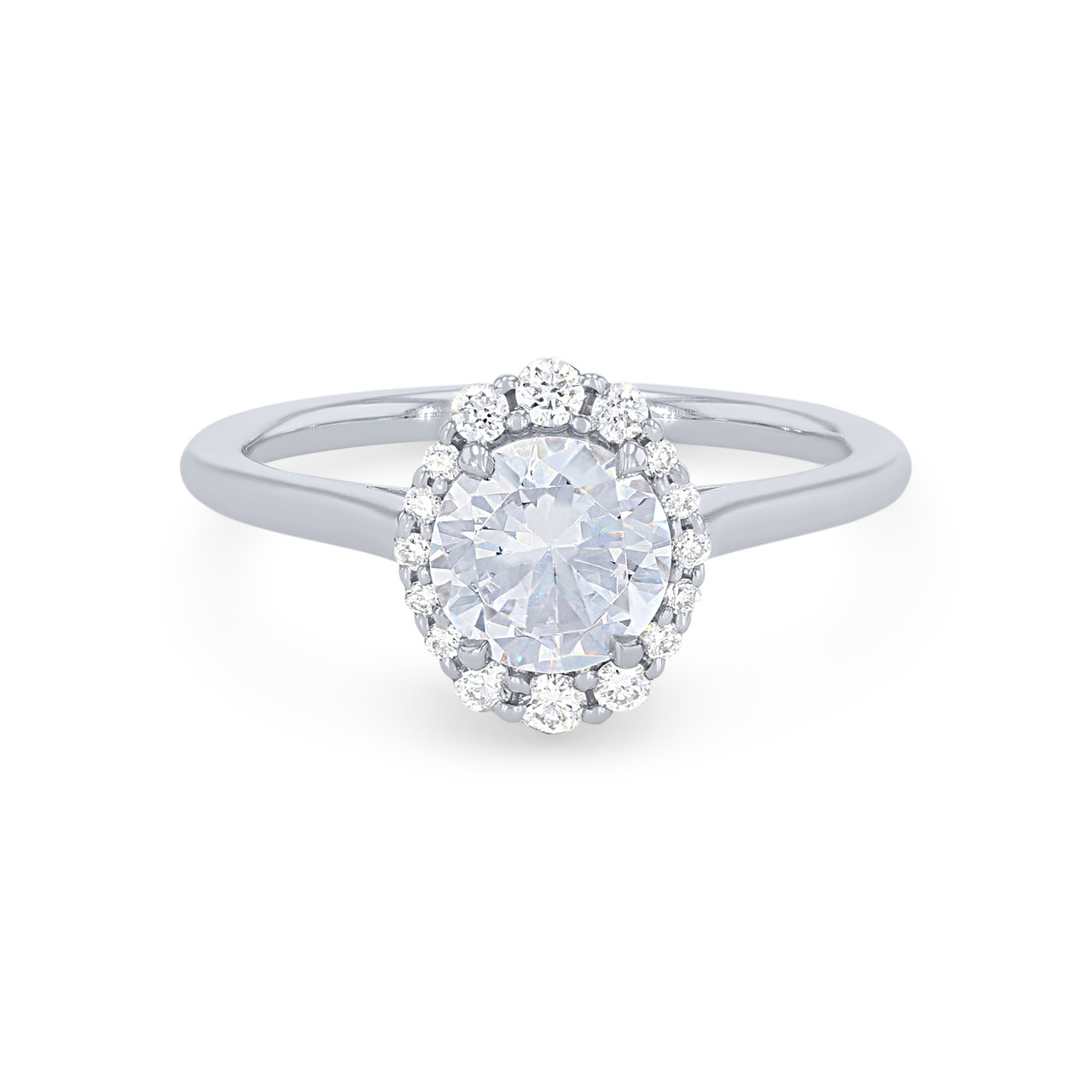 Uneek Graduated Halo Solitaire Engagement Setting