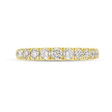 A. Jaffe Classic Diamond Euro Shank Wedding Band In Yellow Gold 14K