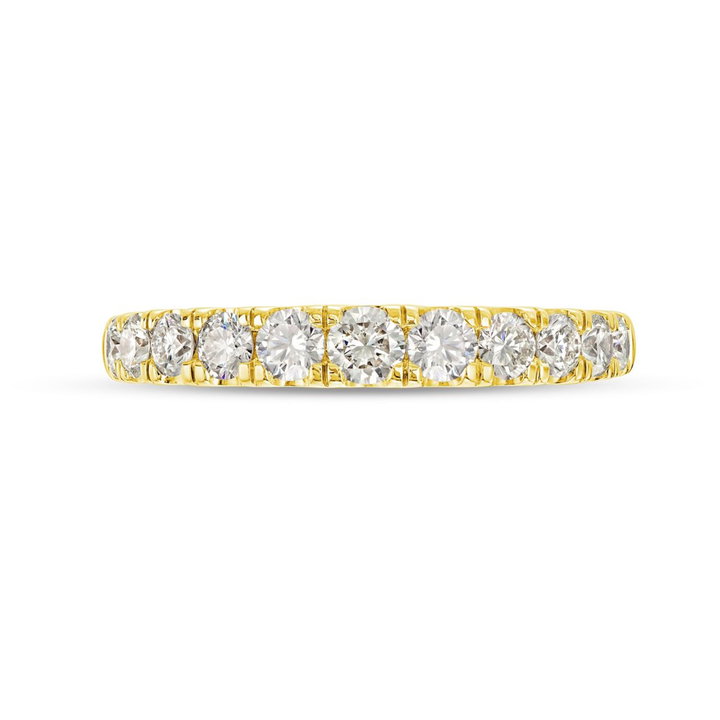 A. Jaffe Classic Diamond Euro Shank Wedding Band In Yellow Gold 14K