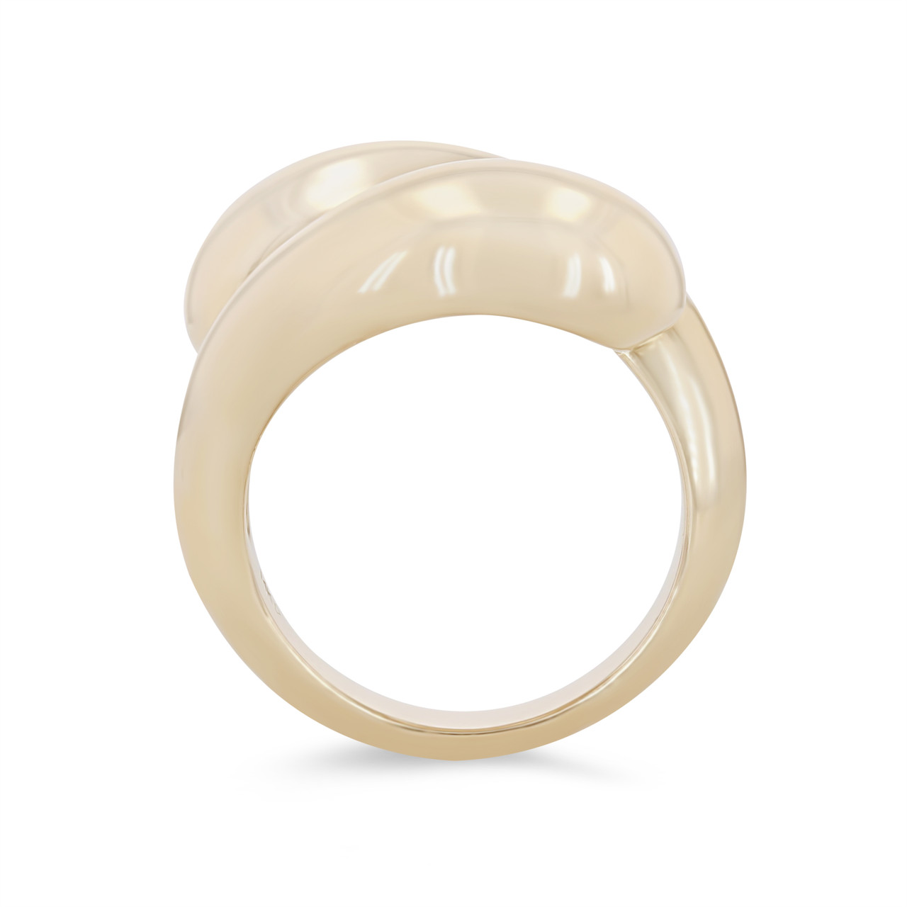 Gold Bypass Dome Ring