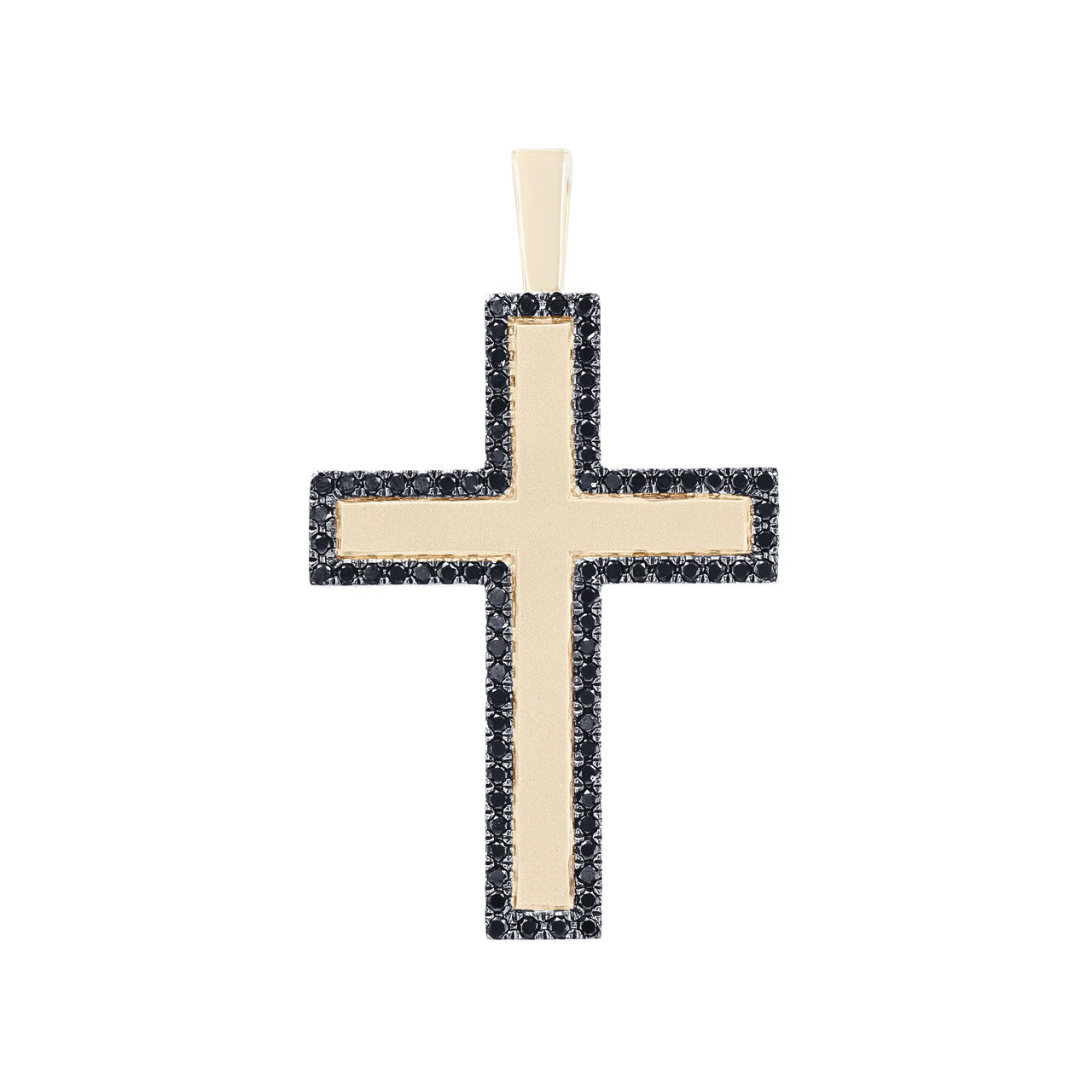 Black Diamond Matte Cross Pendant 0