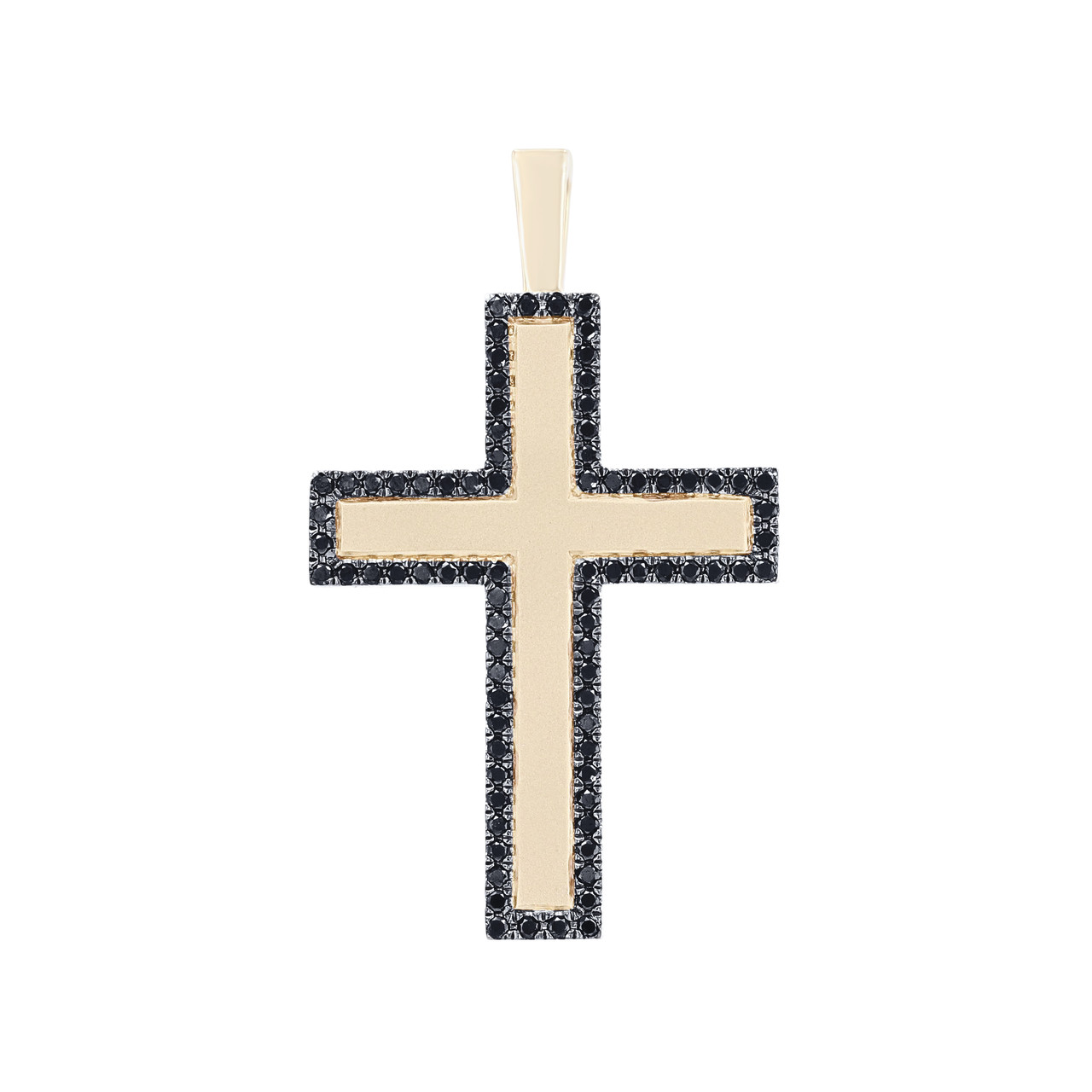 Black Diamond Matte Cross Pendant 0