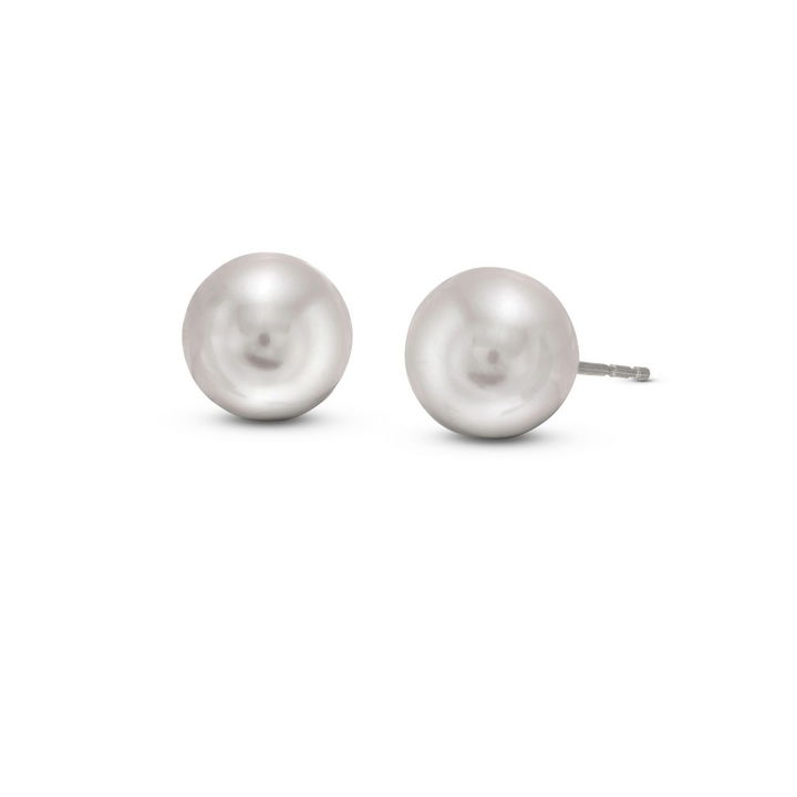 White Gold 14K Freshwater Pearl Stud Earrings