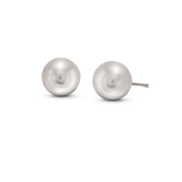 Freshwater Pearl Stud Earrings In White Gold 14K