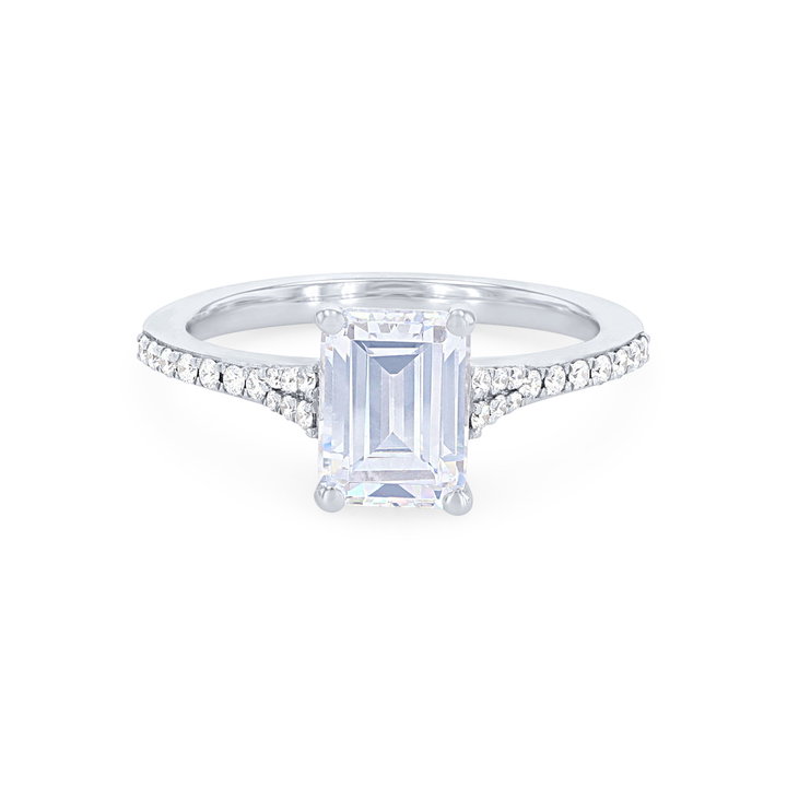 Simon G. Cathedral Tapered Engagement Setting In White Gold 18K