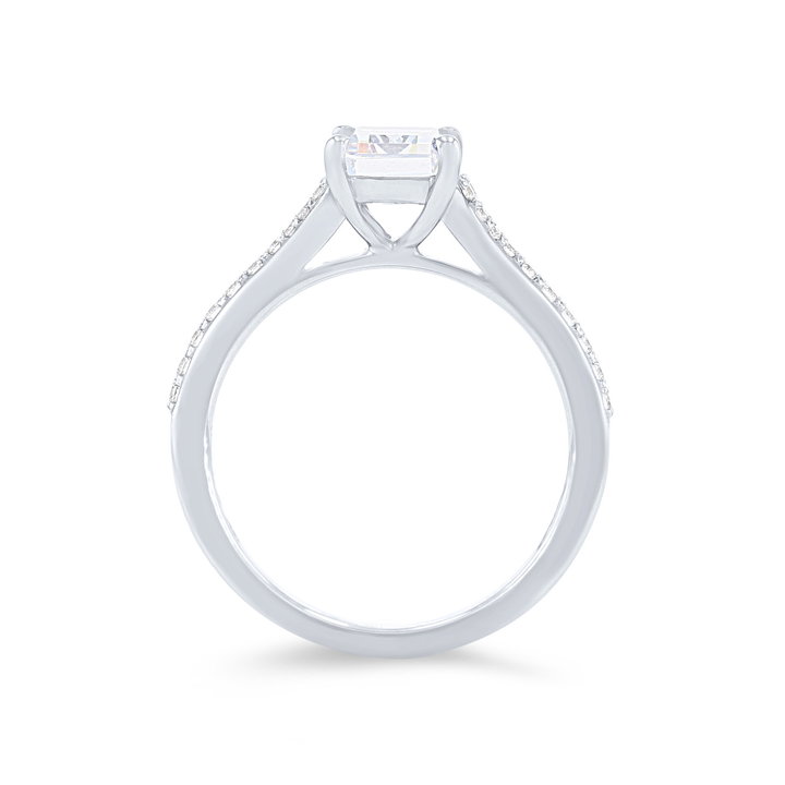 Simon G. Cathedral Tapered Engagement Setting In White Gold 18K