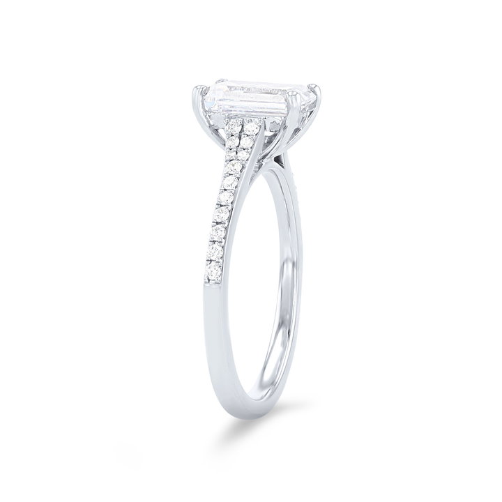 Simon G. Cathedral Tapered Engagement Setting In White Gold 18K