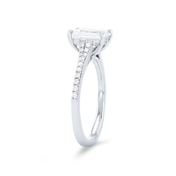 Platinum Simon G. Cathedral Tapered Engagement Setting
