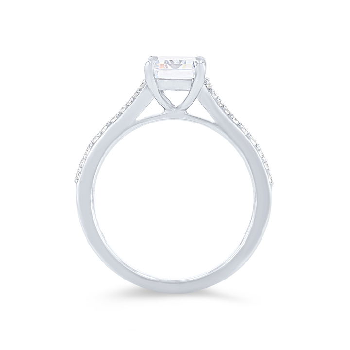 Platinum Simon G. Cathedral Tapered Engagement Setting