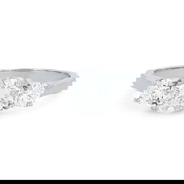 Three Stone Round Diamond Engagement Setting
