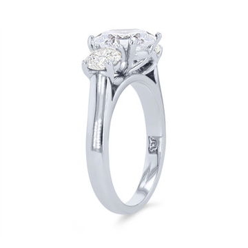 Three Stone Round Diamond Engagement Setting