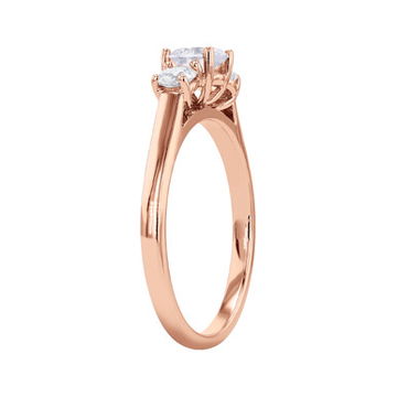 Three Stone Round Diamond Engagement Setting