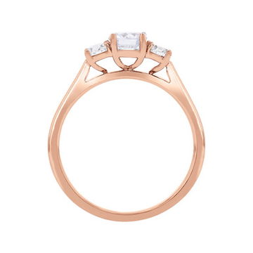 Three Stone Round Diamond Engagement Setting