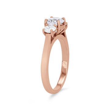 Three Stone Round Diamond Engagement Setting
