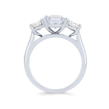 Three Stone Round Diamond Engagement Setting