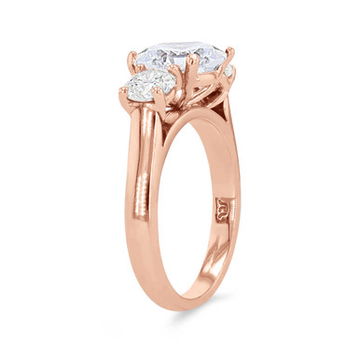 Three Stone Round Diamond Engagement Setting