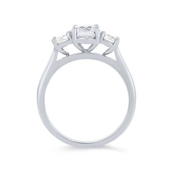 Three Stone Round Diamond Engagement Setting