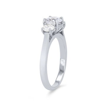 Three Stone Round Diamond Engagement Setting
