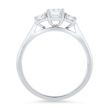 Three Stone Round Diamond Engagement Setting
