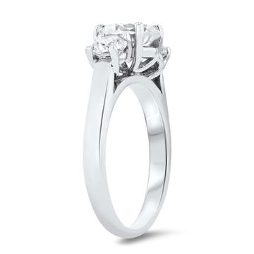 Three Stone Round Diamond Engagement Setting